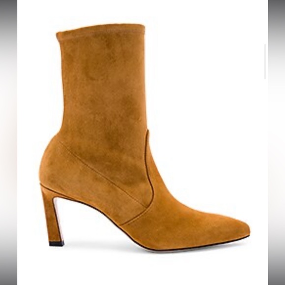 Stuart Weitzman Rapture 75 Suede Bootie in Bridle - Picture 1 of 16